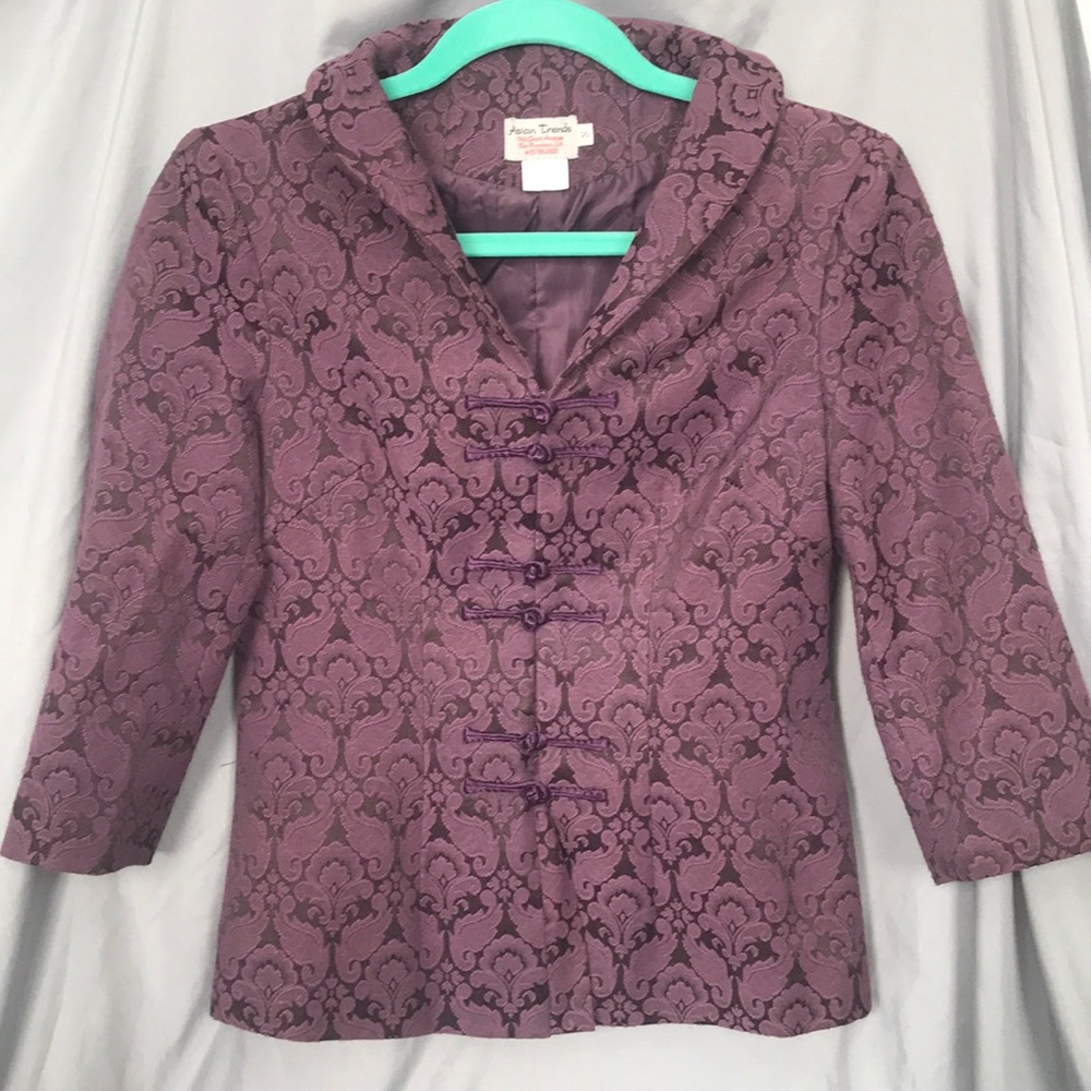 Asian Trends purple silk jacket size small